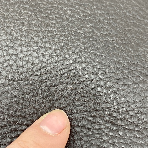 Talbots Dark Chocolate Brown Pebble Leather Shoulder Purse Bag Gold Belt Detail - Picture 3 of 11